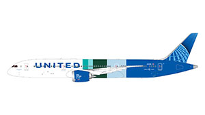 FUTURE RELEASE: GeminiJets 1:400-scale United Airlines B787-9 N24988 "The Future is SAF," item GJUAL2333. Pre-order soon from a GeminiJets retailer! See the list at geminijets.com/retailers  ✈️  #GeminiJets #UnitedAirlines #United