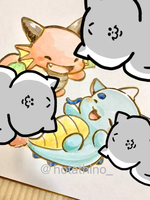 コミティアに向けて新しい色紙を増やしてます。ちょっといつもより大きい色紙です。
まだ途中なので猫野郎ガード🌸 