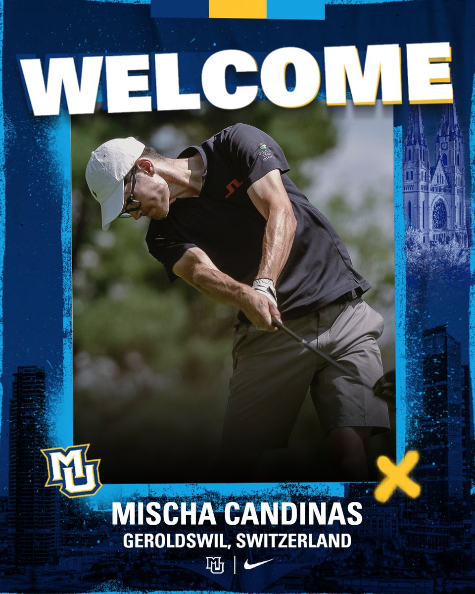 Excited to welcome Mischa Candinas from Geroldswil, Switzerland!

➡️ Top-ranked Swiss U25 golfer
➡️ 65 in EGR/552 in WAGR
➡️ 2024 Swiss National Champion
➡️ 2024 Swiss National U25 Champion
➡️ 4th in Italian Int'l Championship
➡️ Team 🇨🇭 in Spirit Int'l Amateur

#WeAreMarquette