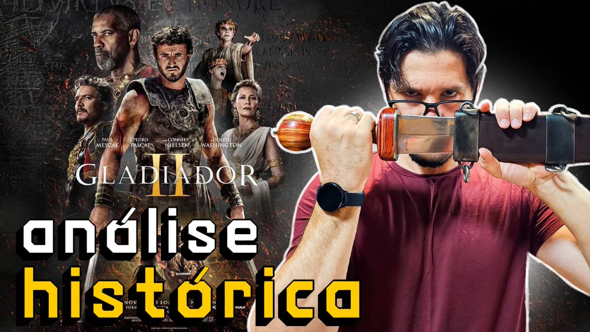 thiagao_brago's tweet image. Rinocerontes e Tubarões no Coliseu? Descubra tudo nessa análise histórica completa do filme Gladiador 2 no canal Brasão de Armas