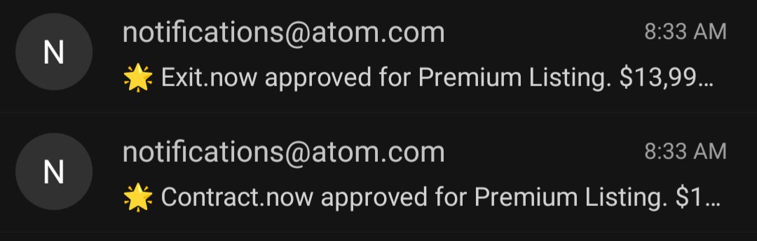 josedotgg's tweet photo. https://t.co/tGPWdDQk0Y and https://t.co/7uEh2HQ9ZY approved for premium 👀

#domainnames #DomainNameForSale #Domains https://t.co/bhByNITuhz