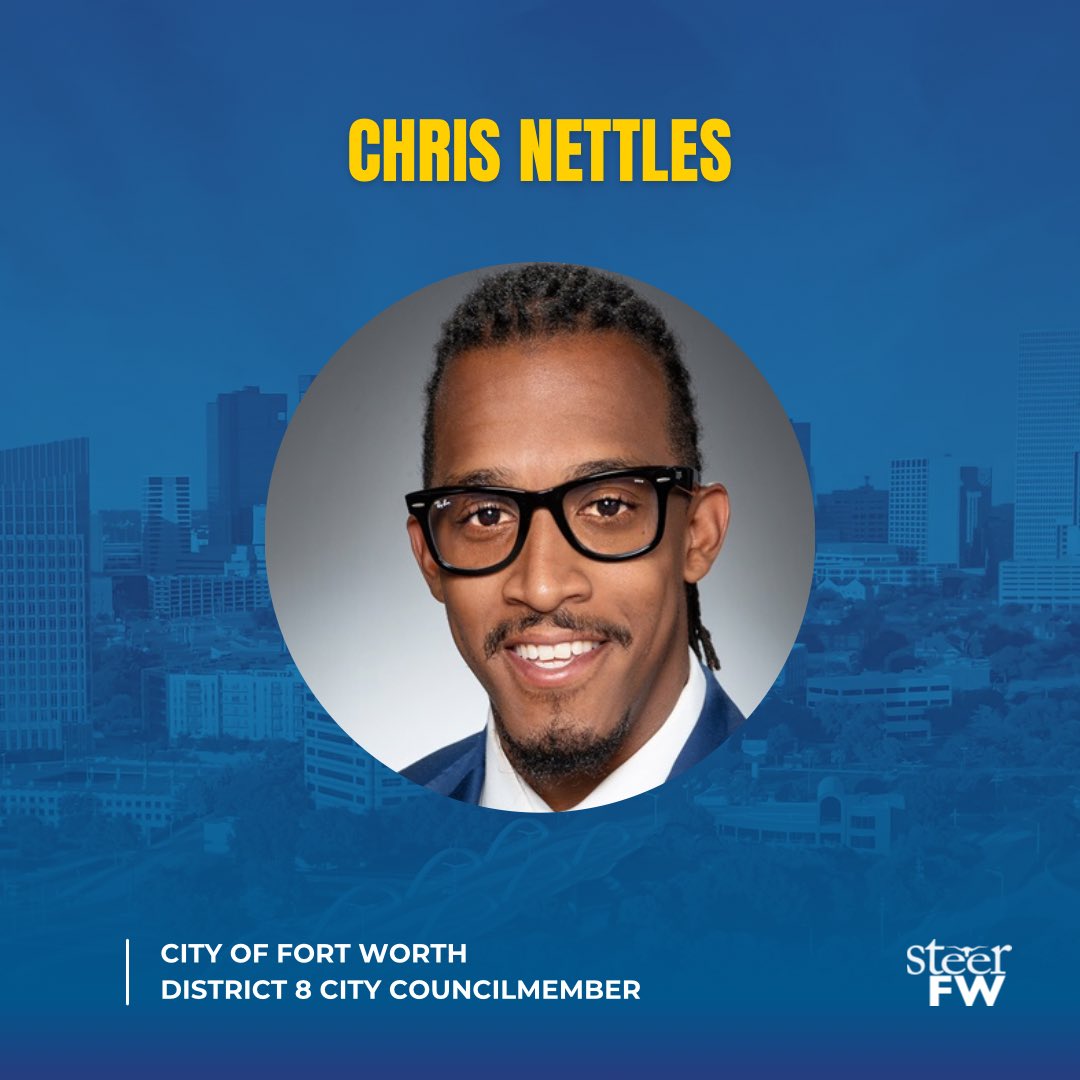 SteerFW's tweet photo. Meet Councilmember Chris Nettles at our Elected Officials Reception! 

Tickets: https://t.co/yxFBTAnOyD https://t.co/fVlc8KSIM2