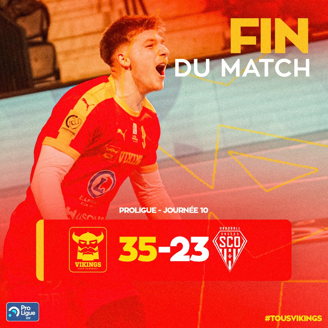 Les Vikings de Caen (@vikingschb) on Twitter photo ⚔️ #JourDeMatch - 𝗩𝗶𝗰𝘁𝗼𝗶𝗿𝗲 🔥 
+12 à la fin du match pour nos #Vikings ce soir à la maison pour la 10e journée de #Proligue !  
Bravo les mecs ! 
#TOUSVIKINGS ⚔️ #JourDeMatch - 𝗩𝗶𝗰𝘁𝗼𝗶𝗿𝗲 🔥 
+12 à la fin du match pour nos #Vikings ce soir à la maison pour la 10e journée de #Proligue !  
Bravo les mecs ! 
#TOUSVIKINGS