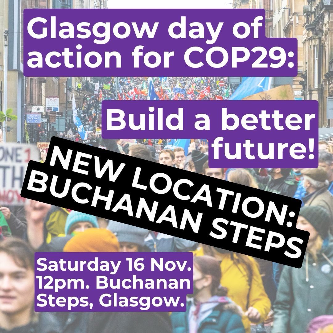 Glasgow day of action is TOMORROW at Buchanan Steps - midday!