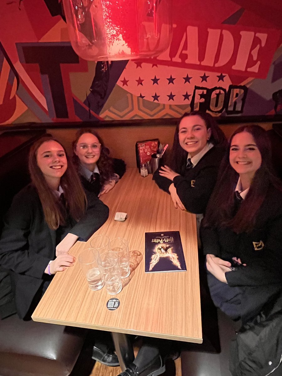 A fantastic day and night with a great bunch of students watching Harry Potter and the Cursed Child both parts and eating pizza #imatterasaperformer