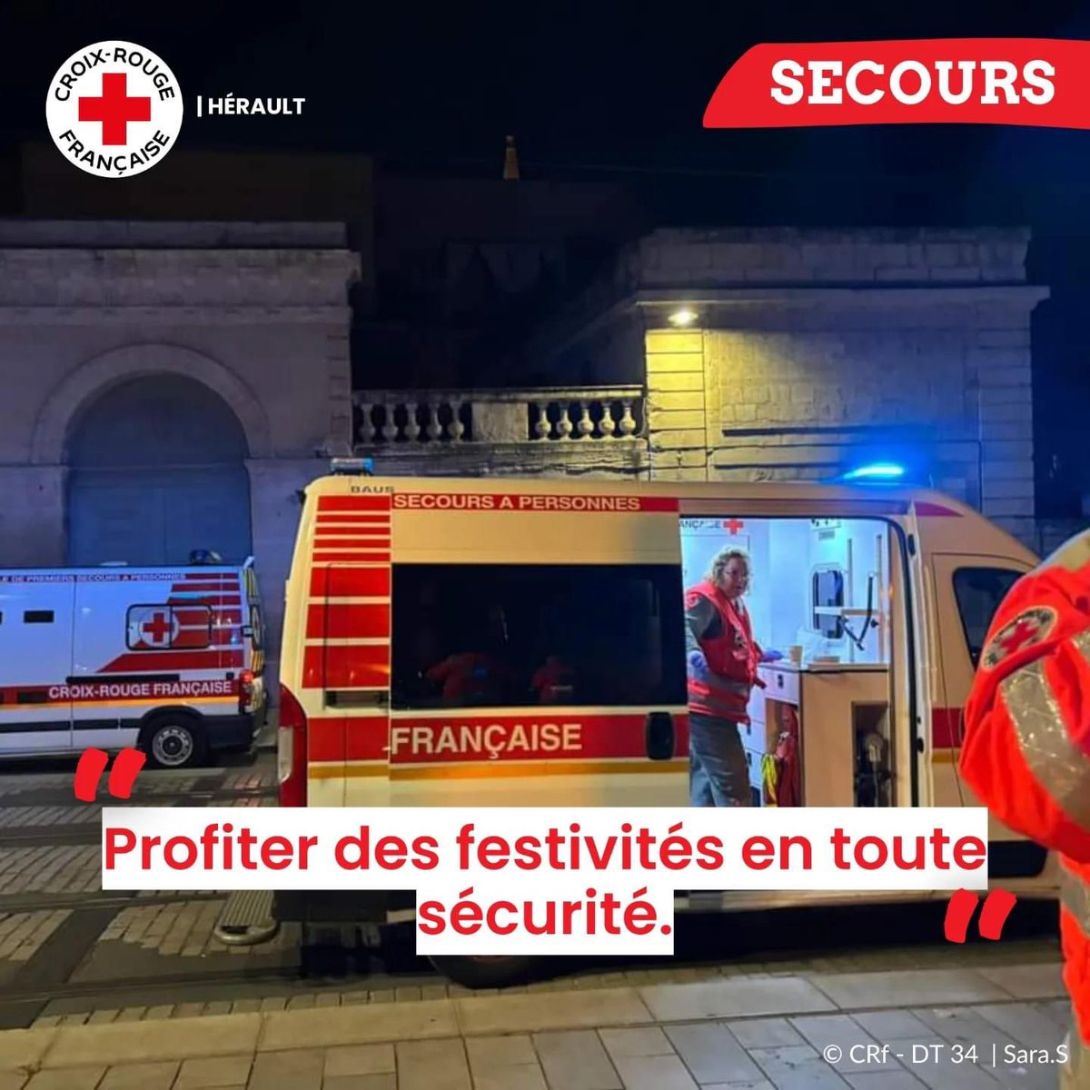 CroixRouge34's tweet photo. #EnDirect : 🎇 Jours 2 de #montpelliercoeurdevillenlumieres :  40 volontaires sont déployés sur le centre ville de @montpellier_. 

👉 L’ensemble du dispositif est coordonné par un PC inter-services regroupant @PMMontpellier, @armeedeterre, @PompiersHerault &amp; @TaMVoyages. https://t.co/S7PY5GZ14F