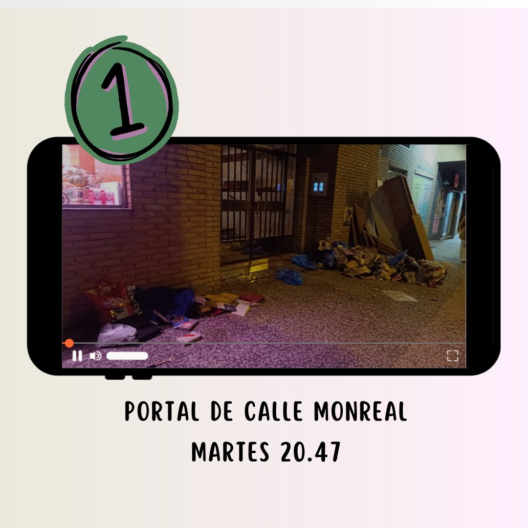 ColectivoBruil's tweet photo. 📸 La semana en 5 imágenes: 
Mientras la alcaldesa presume de luces, en el barrio:

1️⃣ Basura en Monreal.
2️⃣ Campamento en el Centro de Historias.
3️⃣ Mueble en Aloy Sala.
4️⃣ Armario eléctrico trucado.
5️⃣ Al menos, renuevan parque en el Huerva!

#BruilResiste https://t.co/A7X9fDjiq8