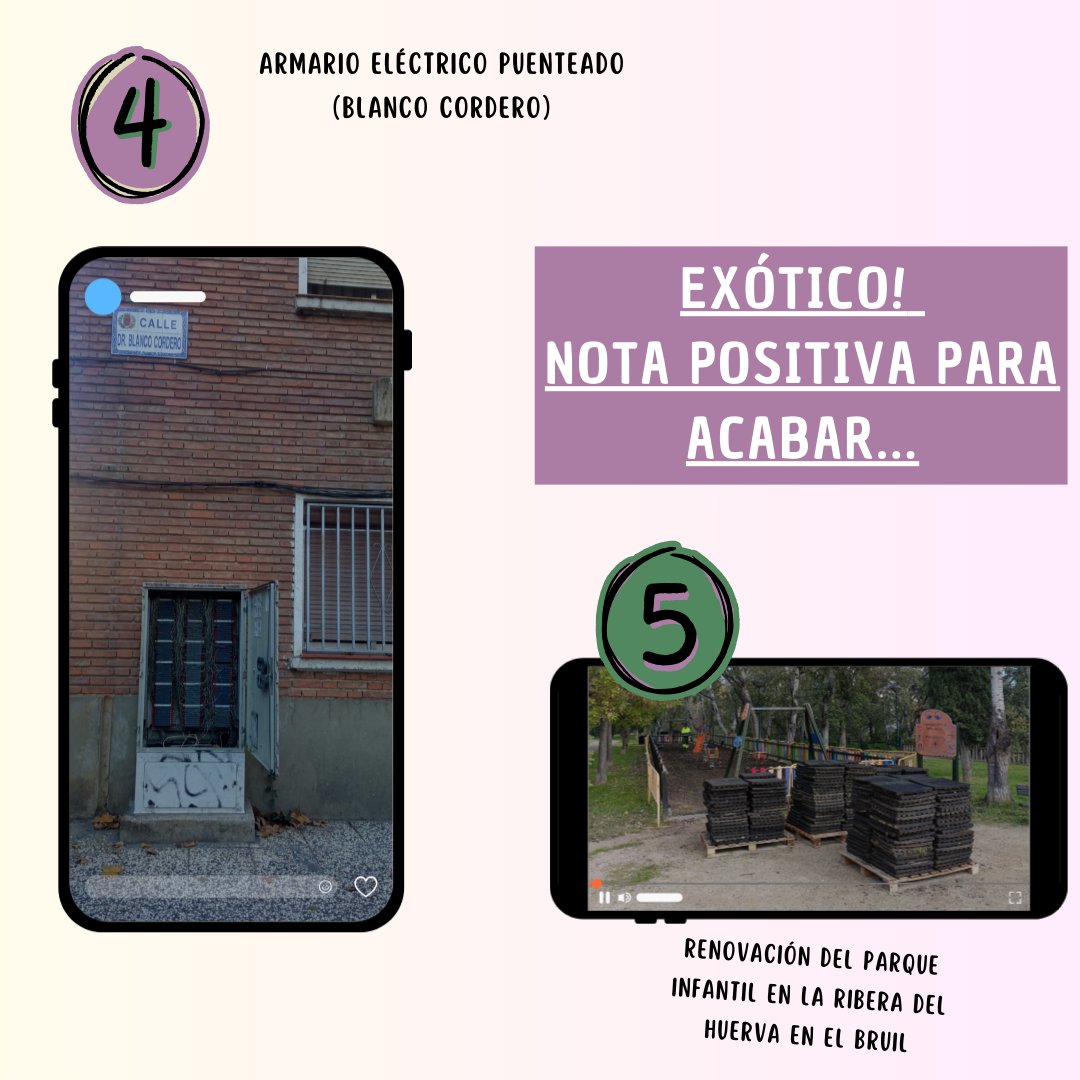 ColectivoBruil's tweet photo. 📸 La semana en 5 imágenes: 
Mientras la alcaldesa presume de luces, en el barrio:

1️⃣ Basura en Monreal.
2️⃣ Campamento en el Centro de Historias.
3️⃣ Mueble en Aloy Sala.
4️⃣ Armario eléctrico trucado.
5️⃣ Al menos, renuevan parque en el Huerva!

#BruilResiste https://t.co/A7X9fDjiq8