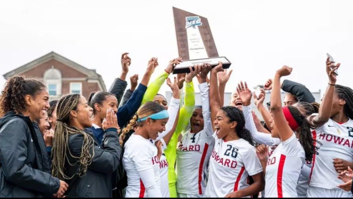 #HowardUniversity's women's #soccer team clinched their first Northeast Conference title since joining the NEC in 2021. The Bison will now face the nation's first-seeded team, #Duke University, in the #NCAA Tournament on Nov. 15. afro.com/howard-women-s…