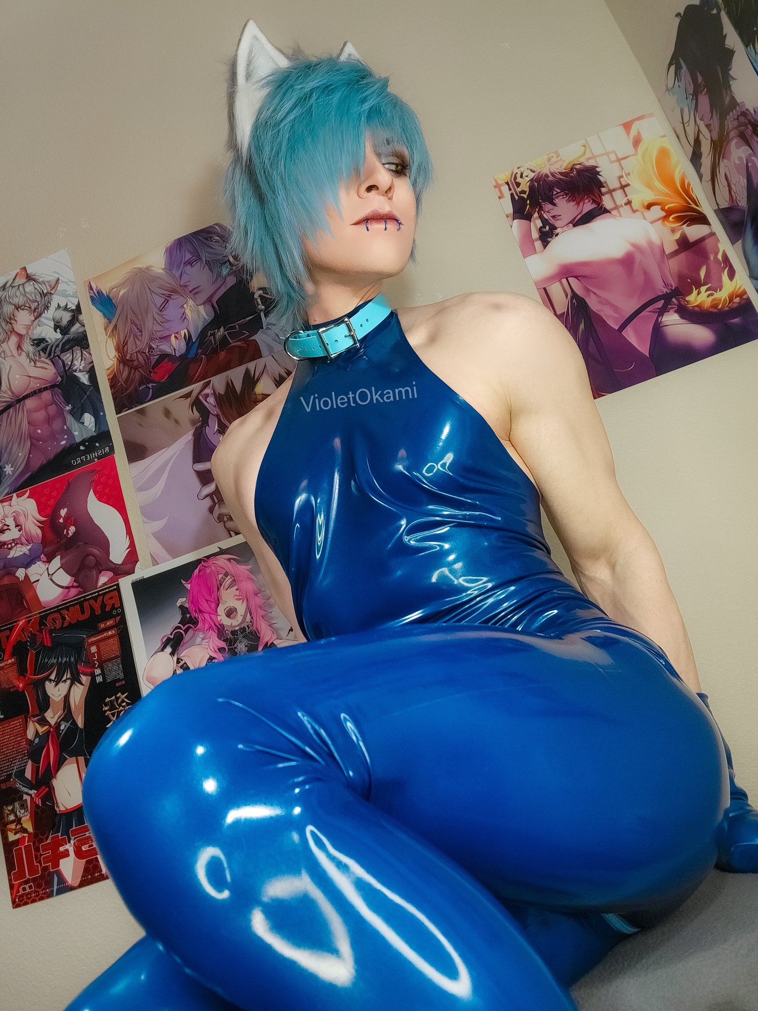 Violet on X: Happy Friday I spent like 1hr re-editing this classic. The latex  femboy in blue :3 t.cotUdvKSPZA2  X