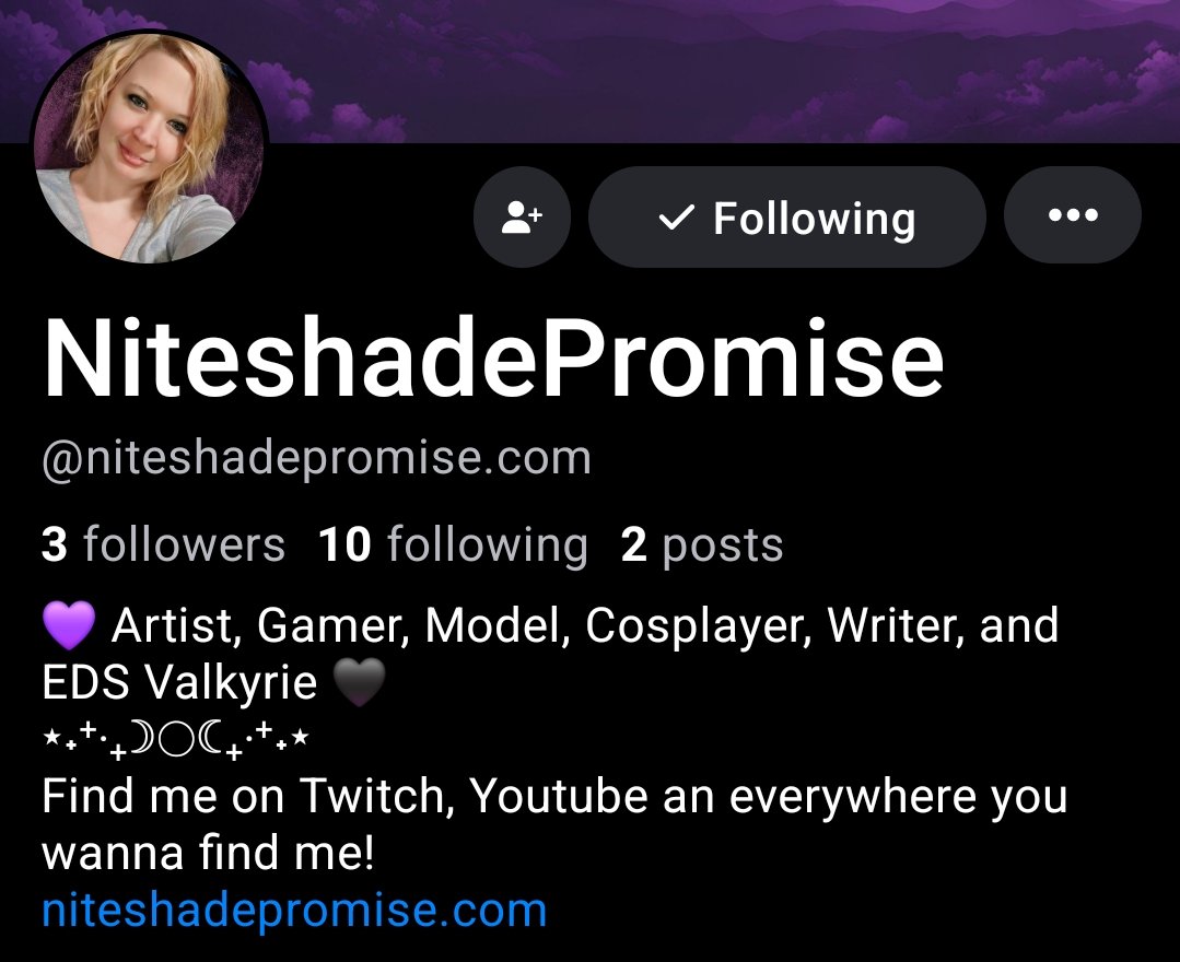 JustASpoiledBat's tweet photo. I'll likely no longer going to post my art or images on here. 
You can find me on 💙🌌 at three places there! Not much yet on the two niteshadepromise ones, but trying to change that- mostly will be Twitch and IRL stuff there. 
Studio44-63 is my primary art and personal. 🥰 https://t.co/0jR8eQnfeO