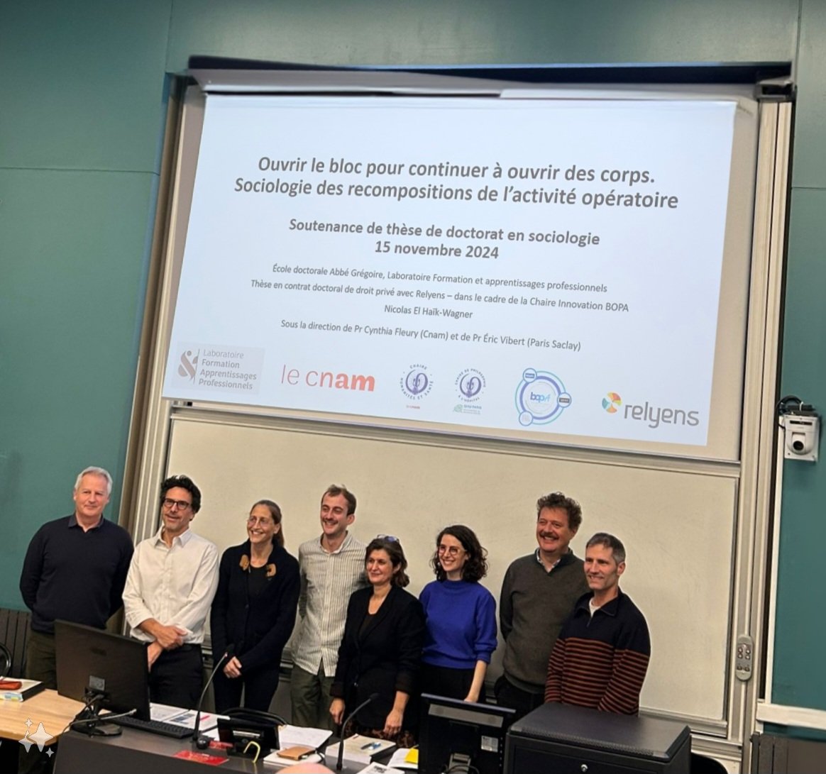 Eric Vibert (@eric_vibert) on Twitter photo 👏 ! Quel bonheur de co-encadrer une Thèse de Sociologie avec @CynthiaFleury et d'écouter <a href="/nicolas_ehw/">Nicolas El Haïk-Wagner</a> au @cnam faire la synthèse de 650 h d'itw chez 68 soignants sur 5 blocs. L'innovation ne devient un progrès que si les #SHS la positionnent au bon endroit ! <a href="/APHP/">Assistance Publique – Hôpitaux de Paris (AP-HP)</a> <a href="/nicolasrevel/">Nicolas Revel</a> 👏 ! Quel bonheur de co-encadrer une Thèse de Sociologie avec @CynthiaFleury et d'écouter <a href="/nicolas_ehw/">Nicolas El Haïk-Wagner</a> au @cnam faire la synthèse de 650 h d'itw chez 68 soignants sur 5 blocs. L'innovation ne devient un progrès que si les #SHS la positionnent au bon endroit ! <a href="/APHP/">Assistance Publique – Hôpitaux de Paris (AP-HP)</a> <a href="/nicolasrevel/">Nicolas Revel</a>