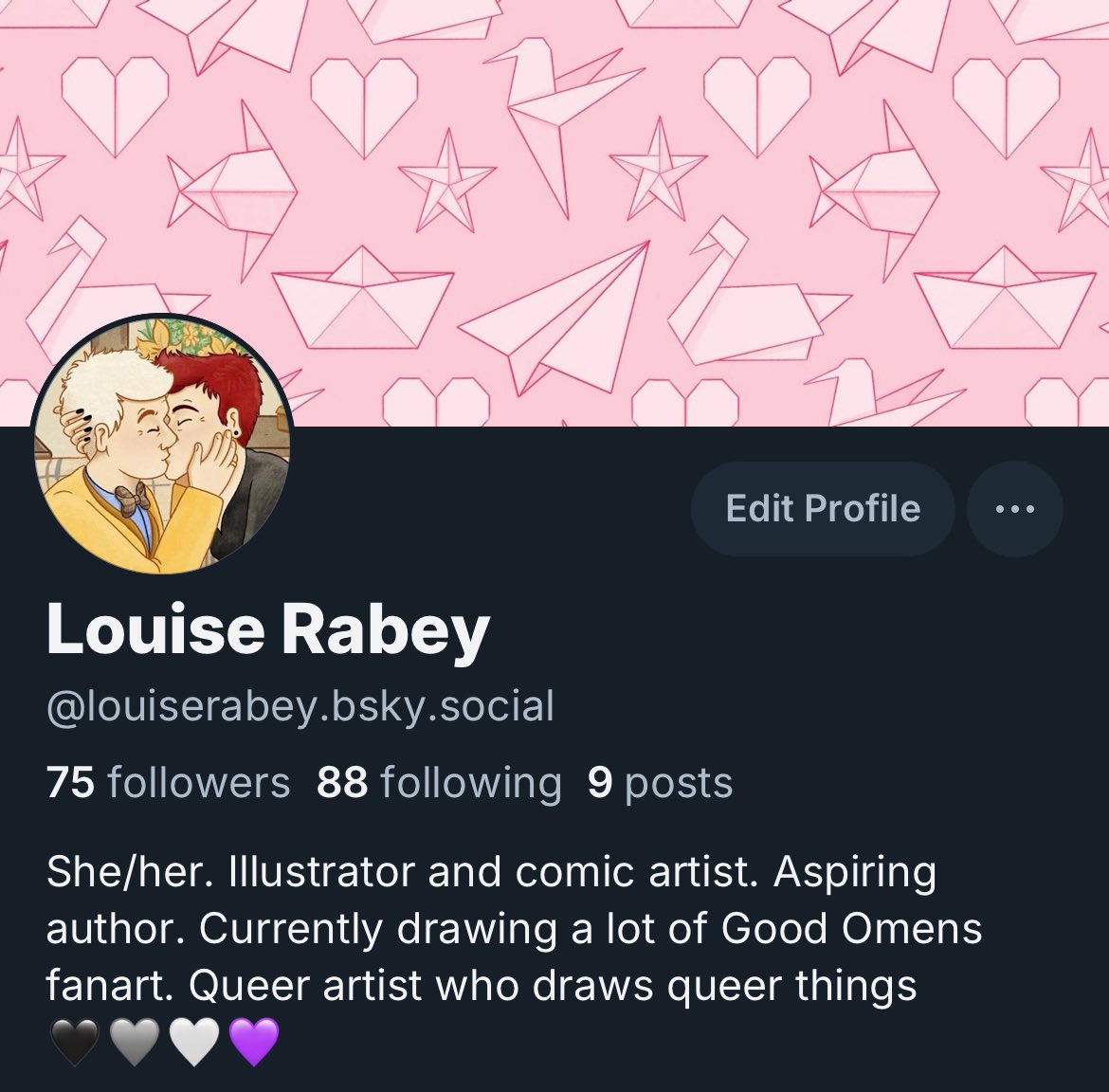 Find me and my art over there 🦋🔵🌌