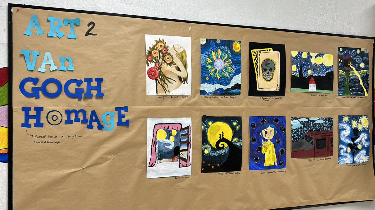 Art 2 did an amazing job with their homage paintings! #SanEliArt #CommitmentValorYCorazon