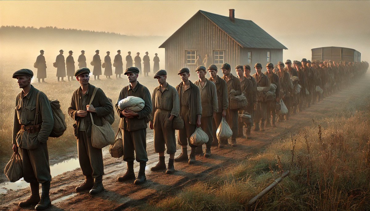 Morgen 80 jaar geleden: de razzia in de Noordoostpolder. De nazi's voerden honderden mannen weg naar Duitsland. Onder hen veertien Urker jongens. Een van hen was mijn opa. 

Het verhaal van die dag: ajbaarssen.com/2024/11/11/jan…

Beeld: ChatGPT #noordoostpolder #razzia #urk