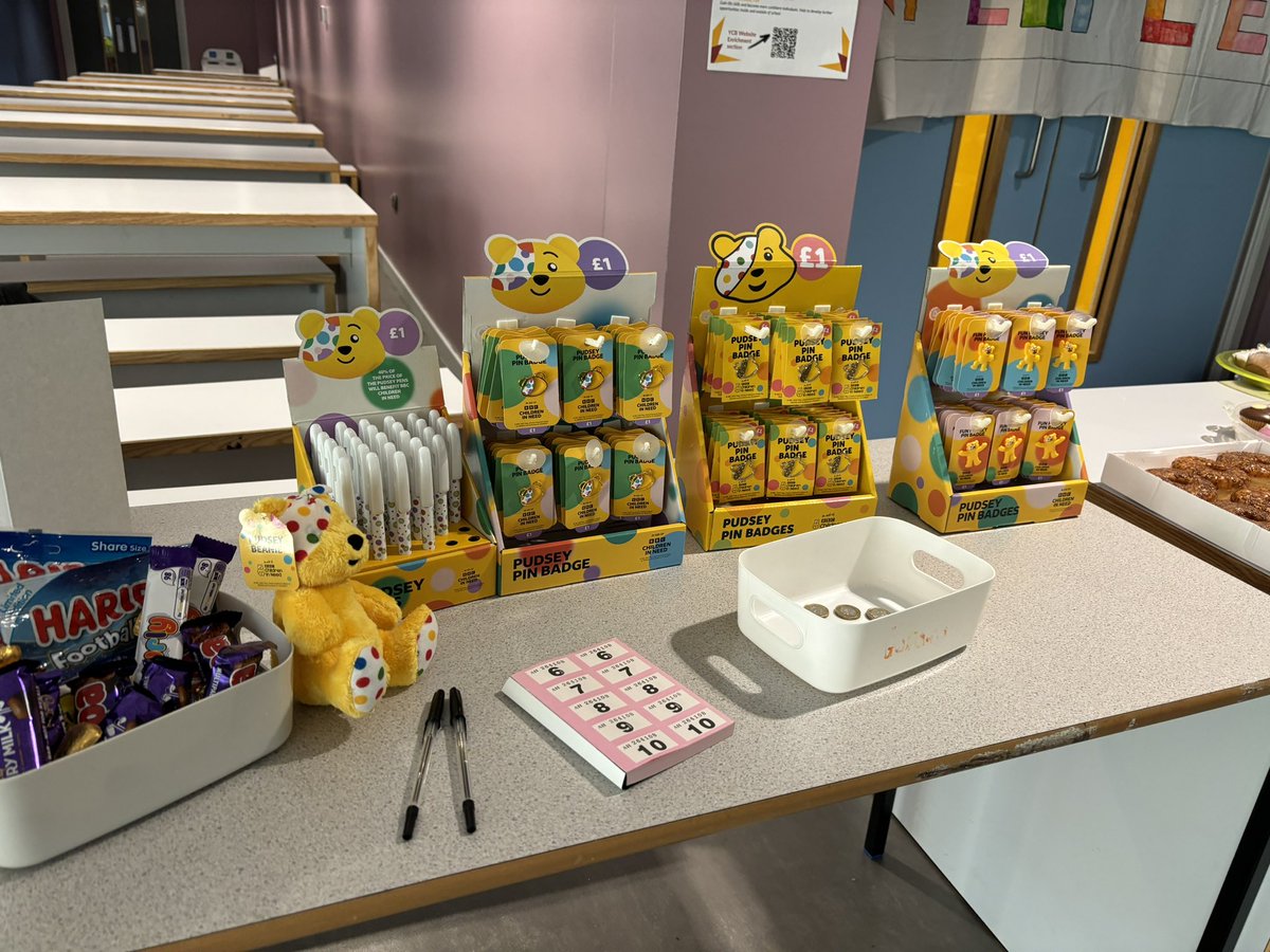 YCB_GivingClub's tweet photo. Our fantastic pupils @YsgolCwmBrombil , Port Talbot  held a non uniform day and cake sale raising a fabulous £971 for @BBCCiN #pudseybear #pudsey #childreninneed #fundraising https://t.co/CK82D1Cznh