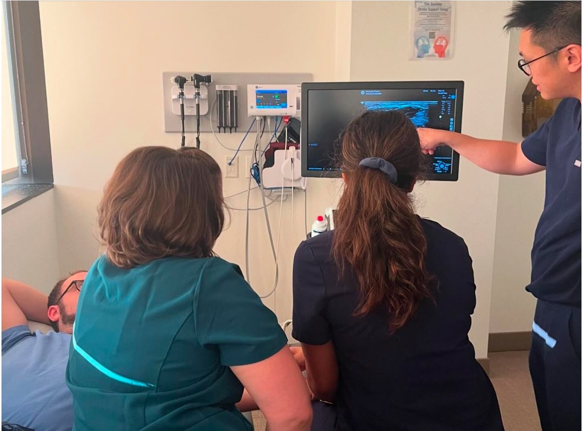 nedhakinnare's tweet photo. Such a fun month with @UTSW_PMR! I really appreciated so much hands on ultrasound exposure, strengthening my MSK skills, and working with pelvic floor rehab patients. And of course enjoyed making new friends, who are all going to be amazing physiatrists! #pinkFridays https://t.co/vuxAbl6ehu
