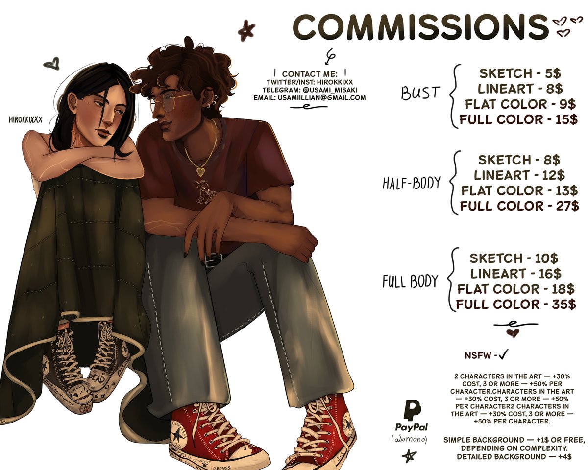 hirokkixxx's tweet image. #commissions #commissionsopen Commissions by hirokkixxx open^^
Don't hesitate to ask anything!
⋆˚౨ৎ˚⋆