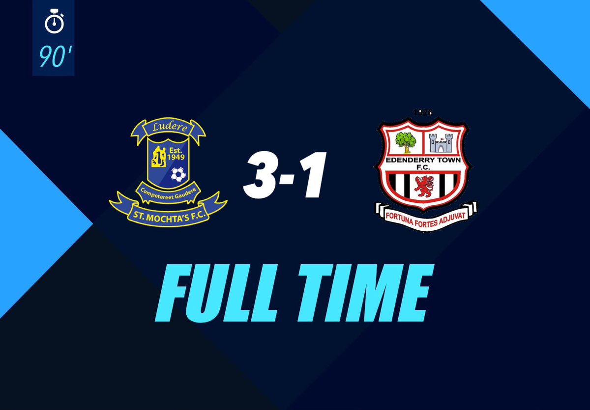 St. Mochta's FC (@stmochtasfc) on Twitter photo FULL - TIME
We advance to next round of the Charlie Cahill Cup 🙌
Goals from Liam Brady penalty and a brace from <a href="/Deano8Casey/">Dean Casey</a>
🔵 3-1 🔴
#LSLLiveScore | #CahillCup FULL - TIME
We advance to next round of the Charlie Cahill Cup 🙌
Goals from Liam Brady penalty and a brace from <a href="/Deano8Casey/">Dean Casey</a>
🔵 3-1 🔴
#LSLLiveScore | #CahillCup