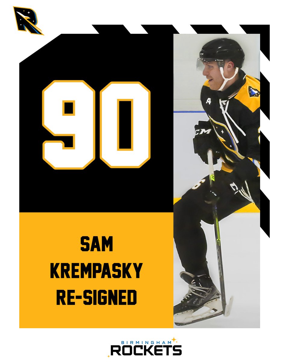The rumours are true.... Slovakian Sam has signed on for more Rockets hockey!!! 🇸🇰🇸🇰

Former <a href="/dragonsihc/">Steel 4 Structures Deeside Dragons Ice Hockey Club</a>  forward Sam Krempasky has inked a one-year extension to his super expensive British Beer Leagues contract 😍😍

🚀#birminghamrockets 🏒 #hockeytwitter