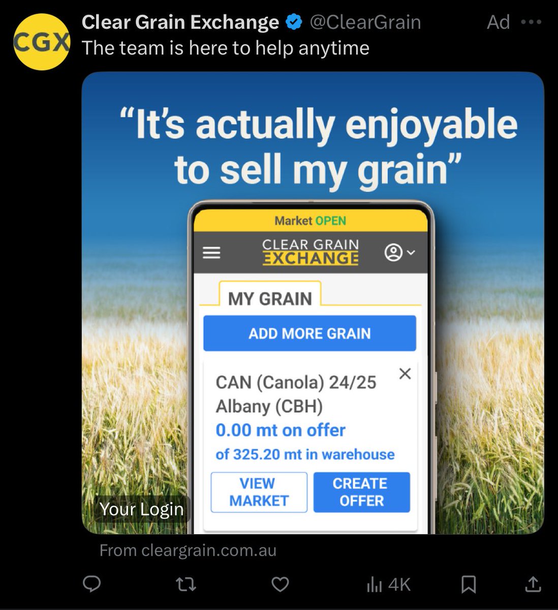 Why am I getting adverts to sell canola…?