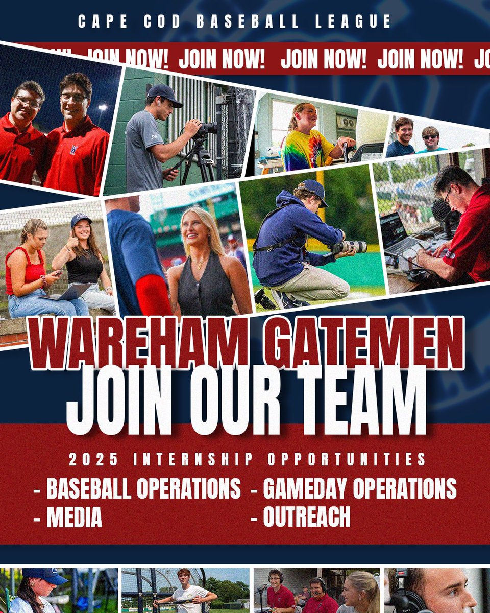 Wareham Gatemen (@warehamgatemen) on Twitter photo 🚨‼️The Gatemen are launching internships for 2025 season! 🚨‼️
Applications are live on our website under “Team” and “2025 internship opportunities”.
Feel free to reach out with questions to: andrew@gatemen.org
#GuardTheGate 🚨‼️The Gatemen are launching internships for 2025 season! 🚨‼️
Applications are live on our website under “Team” and “2025 internship opportunities”.
Feel free to reach out with questions to: andrew@gatemen.org
#GuardTheGate