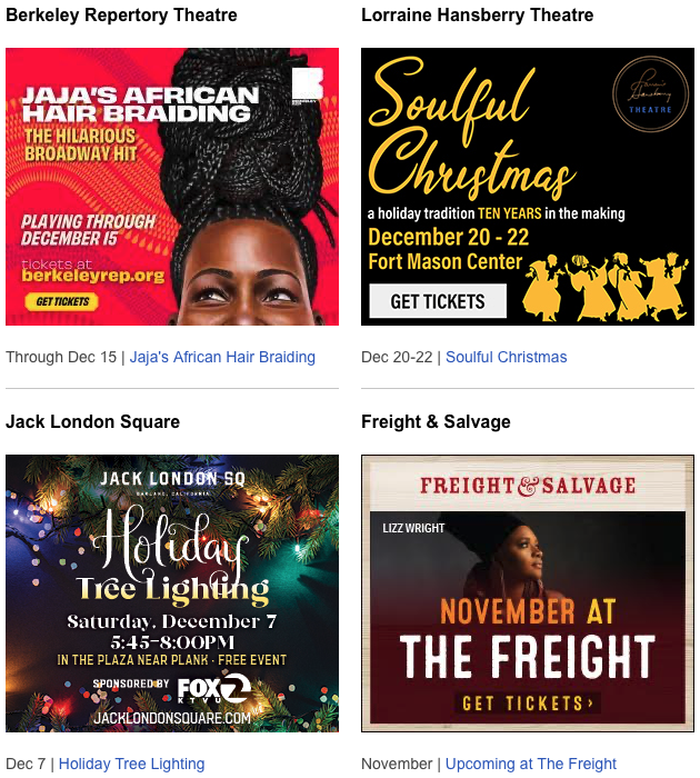 #BayArea #Holiday/Winter Event Guide (Week of Nov 11) conta.cc/3YP2F2R #Christmas #kwanzaa