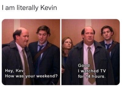BPwn77's tweet photo. My plans for the weekend never change… #theoffice #weekend https://t.co/89G7OlUQnQ
