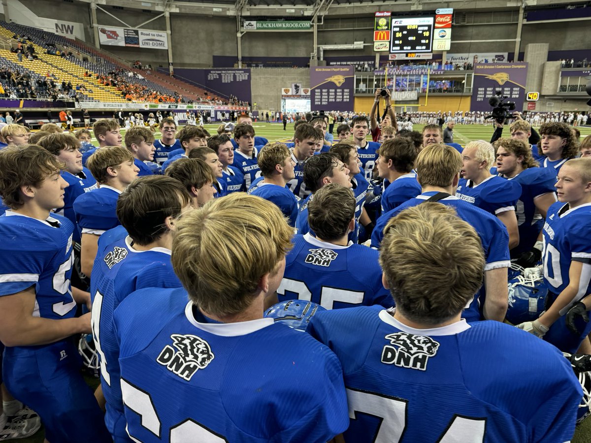 MarkWoodleyTV's tweet photo. Grundy County only has 4 high schools. Three of them, Gladbrook-Reinbeck, Grundy Center, and Dike-New Hartford, will play for state football championships next week. #iahsfb https://t.co/nGtQzzw15N