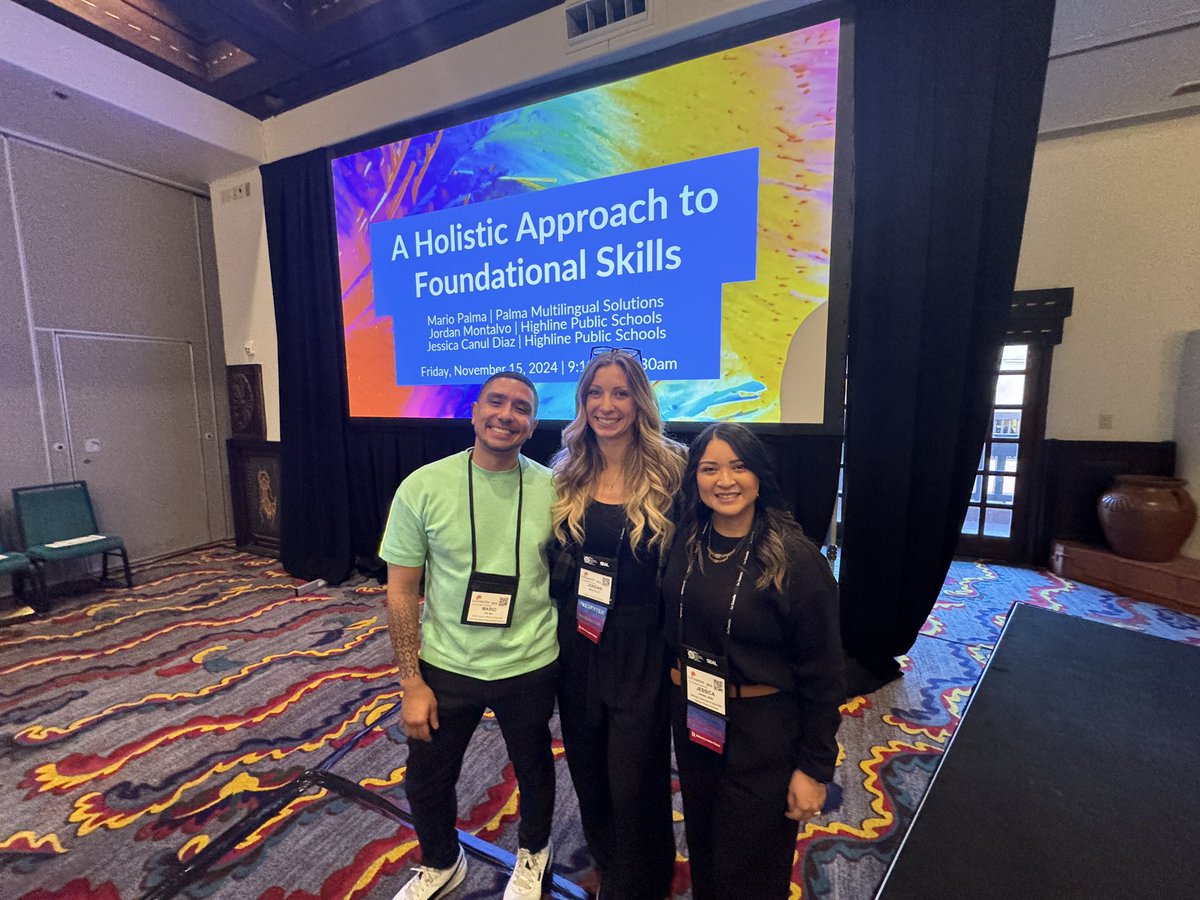 mariopalma4's tweet photo. Waves of orgullo &amp; gratitude after presenting 2over 200 people at #lacosecha2024 re:being critical consumers of curricula 2 createHolistic Bilingual Scope &amp; Sequence 4Foundational Skills deliberately constructed w/ #multilinguallearners in mind gracias @MontalvoJordan @diazjess1 https://t.co/qj9BpjbCR7