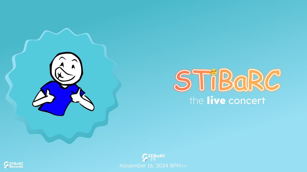 STiBaRC's tweet photo. 🔔 Don’t forget; the first-ever STiBaRC LIVE Concert is tomorrow, at 8PM on STiBaRC TV! https://t.co/FvAERO3oIa