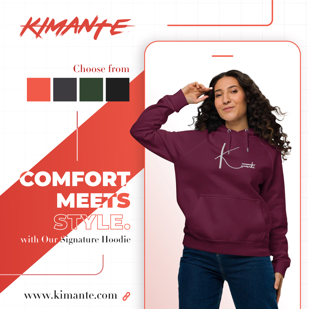 KimanteC's tweet photo. Comfort meets style in the Kimante Signature Hoodie. ☁️ Our signature hoodie is designed to keep you warm and cozy without sacrificing your sense of fashion. Shop now and feel the difference!

#Kimante #Hoodie #Comfort #Style #Menswear #Womenswear #Unisex #Fashion #Casual #Cozy https://t.co/Yviog3qpor