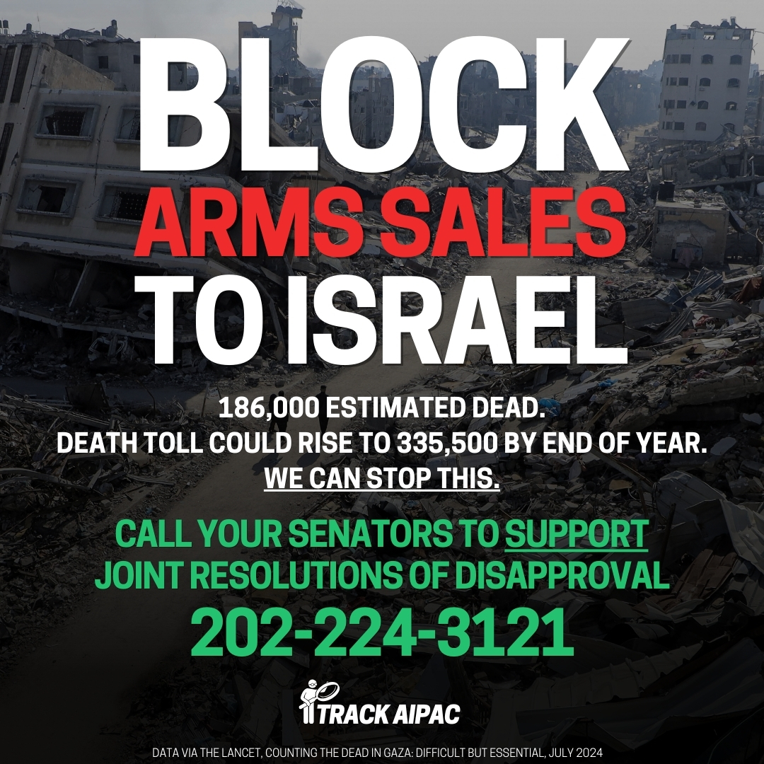 AIPAC Tracker (@trackaipac) on Twitter photo <a href="/AIPAC/">AIPAC 🇺🇸🇮🇱🎗️</a> <a href="/BernieSanders/">Bernie Sanders</a> Tell AIPAC to get lost! Contact your senators and tell them to SUPPORT the resolutions to block arms sales to Israel! <a href="/AIPAC/">AIPAC 🇺🇸🇮🇱🎗️</a> <a href="/BernieSanders/">Bernie Sanders</a> Tell AIPAC to get lost! Contact your senators and tell them to SUPPORT the resolutions to block arms sales to Israel!
