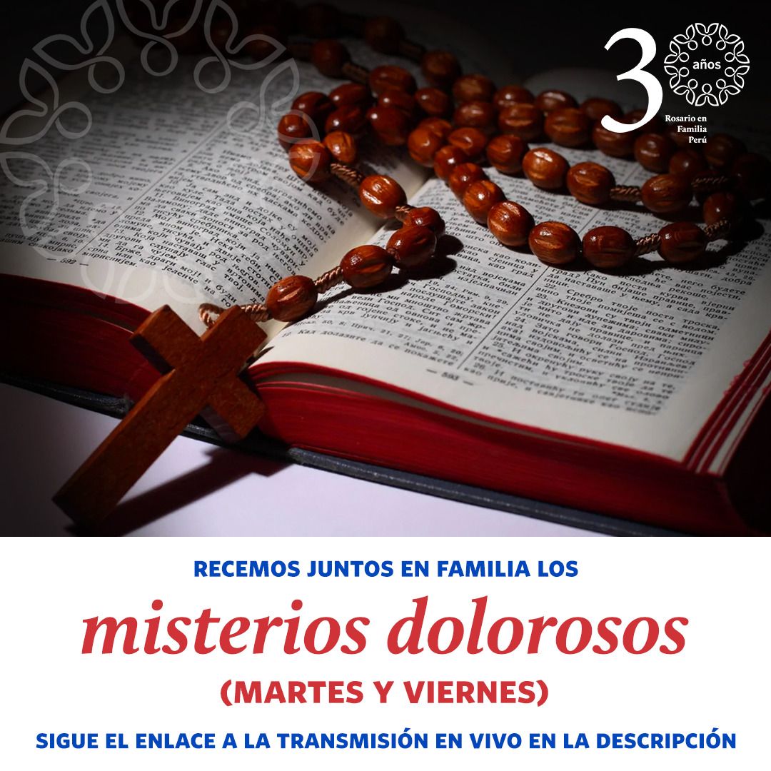 rosenfamperu's tweet photo. MISTERIOS DOLOROSOS
Caminamos con nuestra Madre María, que acompaña a su Hijo hacia su Pasión y su Cruz. Rezamos por nuestros seres queridos que sufren física y espiritualmente. Reza con nosotros aquí:
https://t.co/sk2rUFRZwt
#misteriosdolorosos #rosario #rezocontigo #rezoporti https://t.co/qISChX5MGY