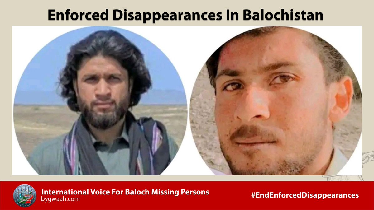IVBMP's tweet photo. 🚨#Appeal: End Enforced Disappearances in #Balochistan
The International Voice for Baloch Missing Persons (#IVBMP) urgently calls on global human rights organizations, including Amnesty International , Human Rights Watch, and others, to intervene and raise their voices against the ongoing enforced disappearances in Balochistan.
Reports indicate that five individuals have gone missing following their detention by #Pakistani Occupying forces in separate operations. These cases reflect a systematic violation of fundamental human rights, leaving families in anguish and demanding immediate international action.
Recent Cases
Kech Region:
Two young men, Wahab and Sameer, both sons of Sakhi Dad, were forcibly disappeared while on a hunting trip in the Metap area of Buleda. Relatives confirm that they were detained by security forces and taken to a camp. However, their fate and location remain unknown.
Mashkay Region:
In the Nokjo area of Mashkay, Sameer, son of Faqir, and Muslim, son of Juma, were detained by Pakistani forces on November 11. Their families are still awaiting any information regarding their condition or whereabouts.
Dera Ghazi Khan:
In Dera Ghazi Khan, a Baloch-populated area administered by Punjab, Aazam Jan Marri and Nabi Lal, son of Qaiser Marri, were subjected to enforced disappearance. This is not the first tragedy for the Marri family; Nabi Lal’s father was killed by Pakistani forces in 2012.
The families of the disappeared in Balochistan are living in unbearable agony, waiting for answers and the safe return of their loved ones. This crisis demands global solidarity and urgent action to stop the ongoing human rights violations.
The International Voice for Baloch Missing Persons calls on the international community to intervene, amplify the cries for justice, and ensure that enforced disappearances in Balochistan come to an end.
@amnestysasia
@hrw
#EndEnforcedDisappearances
#ReleaseBalochMissingPersons