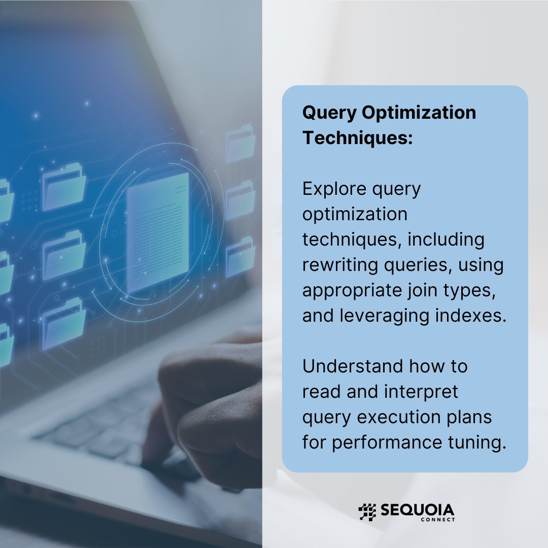 SequoiaConnect's tweet image. Optimize your database operations! 🗄️ Explore this step-by-step guide on effective indexing, query optimization, and scaling best practices to streamline your database management and achieve optimal data handling. #SequoiaConnect #DatabaseOptimization #TechHowTo