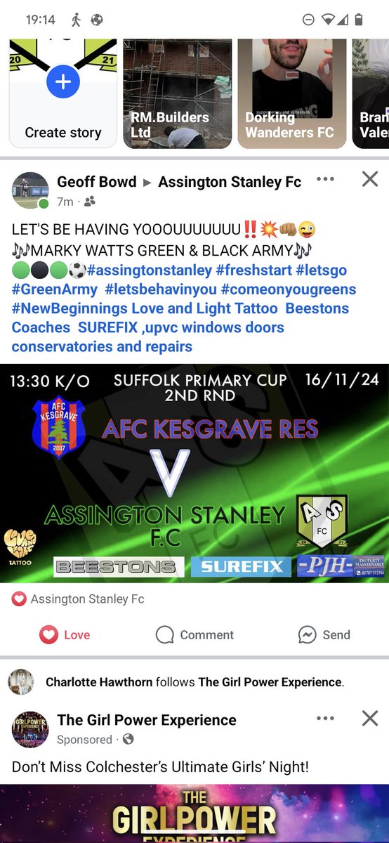 Saturday see the return of <a href="/SuffolkFA/">Suffolk Football Association</a> primary cup action as we travel to Ipswich in a <a href="/SILHQ/">SIL - Suffolk & Ipswich League</a> v <a href="/ESBLfootie/">ESBL</a>  tie we very much looking to put our league form to bed and have a crack at it, come back the boys in green!!