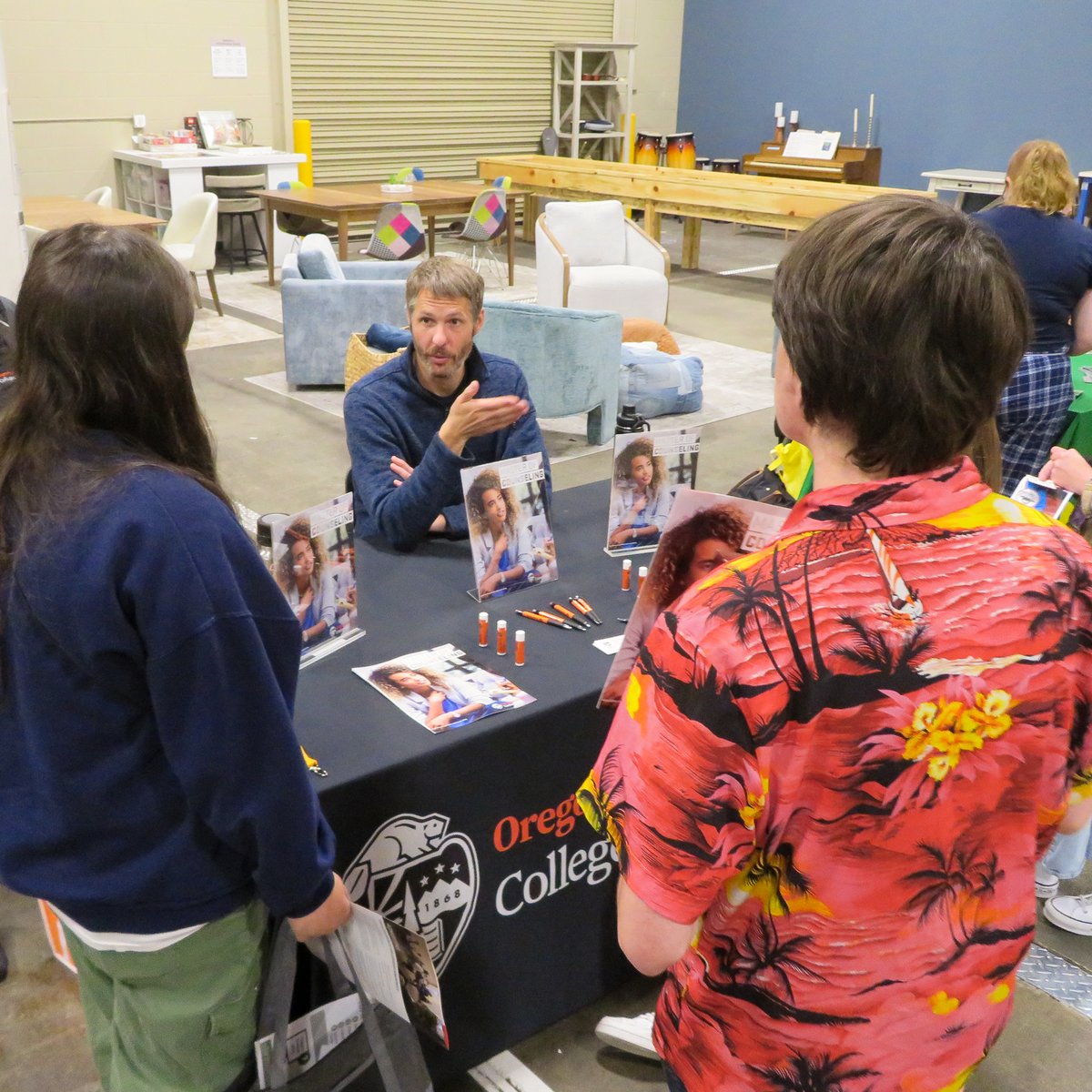 OSU_Education's tweet photo. CoEd counseling faculty members Misty De Lei and Thom Field were able to share their expertise at the CTEC College Fair. This was a great opportunity to talk with local students about our existing and upcoming counseling programs!

#OSUCoEd #Counseling https://t.co/5QHFq0sPGo