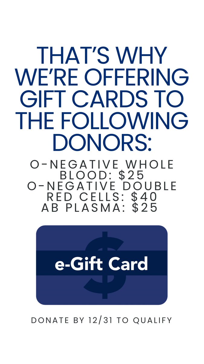 bloodassurance's tweet photo. Exclusive gift card offer for O-Neg and AB! #onegative #abplasma #giftcards #donateblood #donateplasma https://t.co/xKxpNYaEeZ