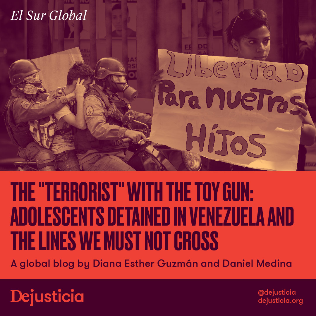 Dejusticia_en's tweet photo. This new post of our #GlobalBlog lands in #Venezuela, where the fight against terrorism has been instrumentalized to stigmatize protest, create labyrinths of criminalization that have no way out and apply an almost magical formula of denial of rights. https://t.co/HZDp2sWnsz
