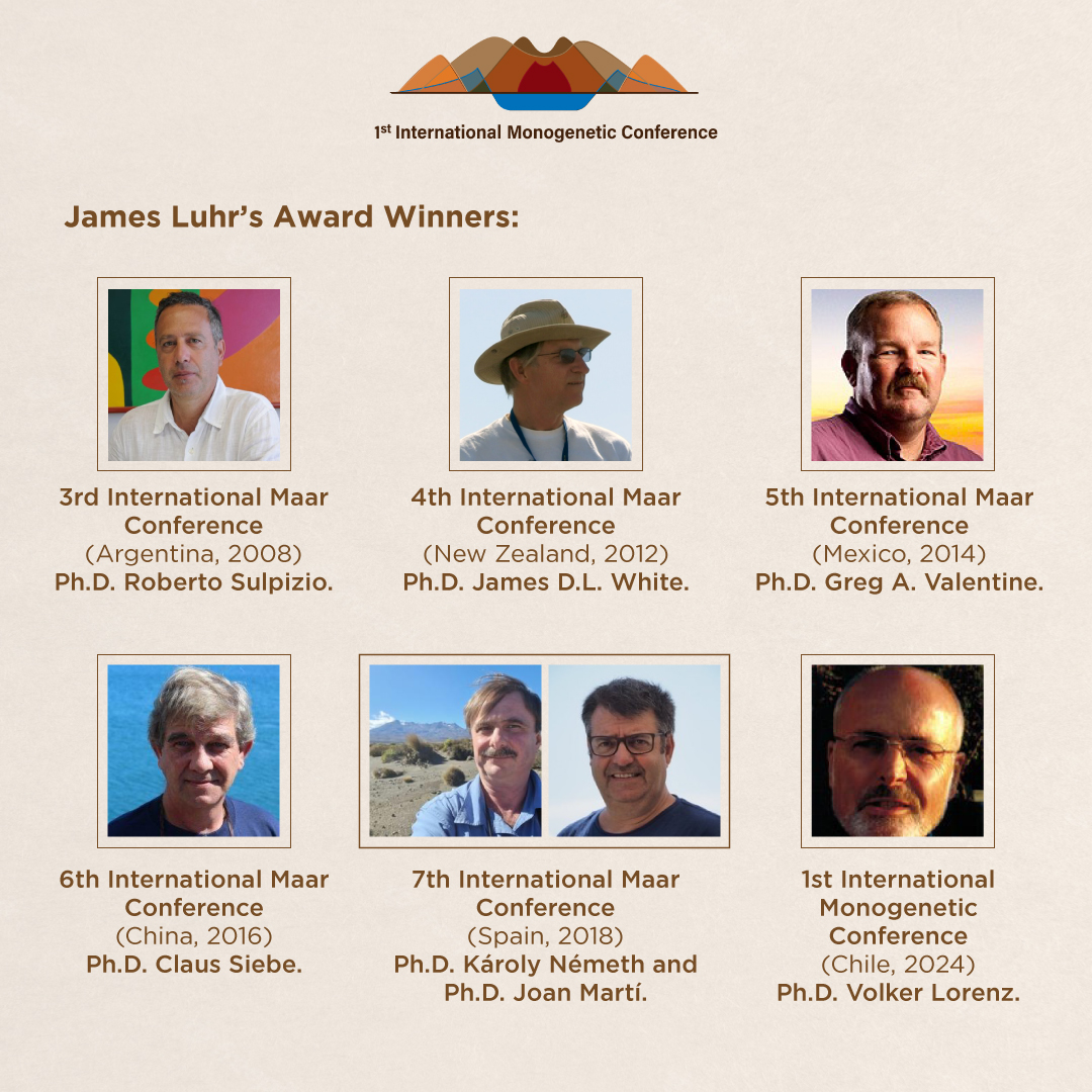 ckelarvolcanes's tweet photo. The James F. Luhr Award is a special recognition established by the IAVCEI Commission on Monogenetic Volcanism to honor the memory of James F. Luhr. And his love for monogenetic volcanoes.🏆 https://t.co/bsYliGF4EK