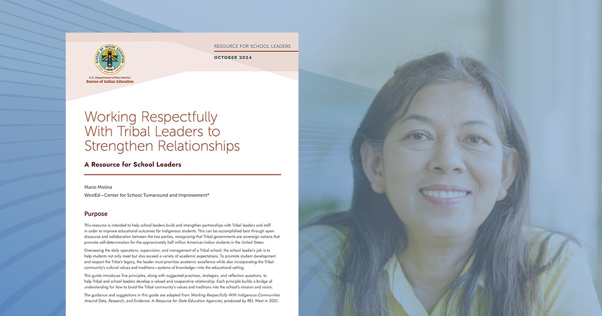 ⭐  To improve educational outcomes for Indigenous students and develop a more inclusive and supportive learning environment, it is critical that school leaders work closely with Tribal leaders and communities. Read about 5 principles for establishing effective partnerships with
