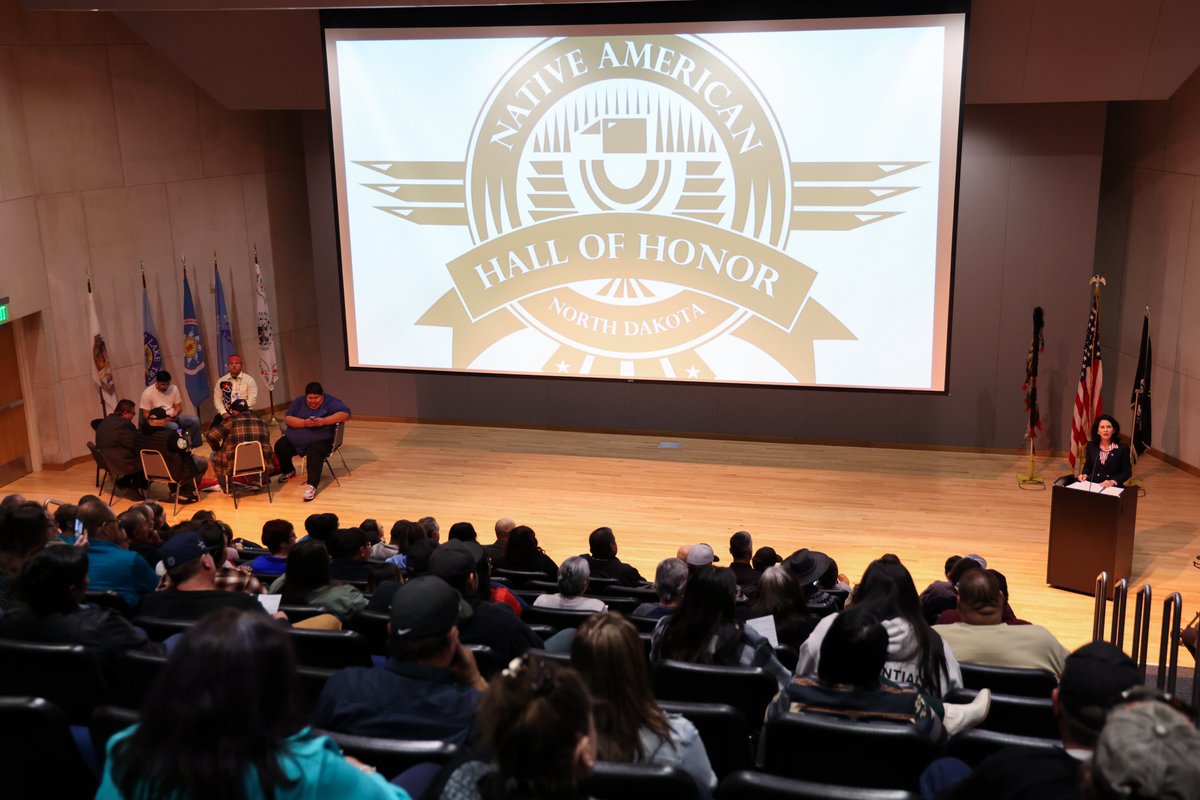 Grateful to take part in helping pay tribute to those who have gone above and beyond to represent their tribal nations, our communities and our state during the North Dakota Native American Hall of Honor ceremony today. 

Congratulations to Thomas Frederick, Terry Kraft, Marc
