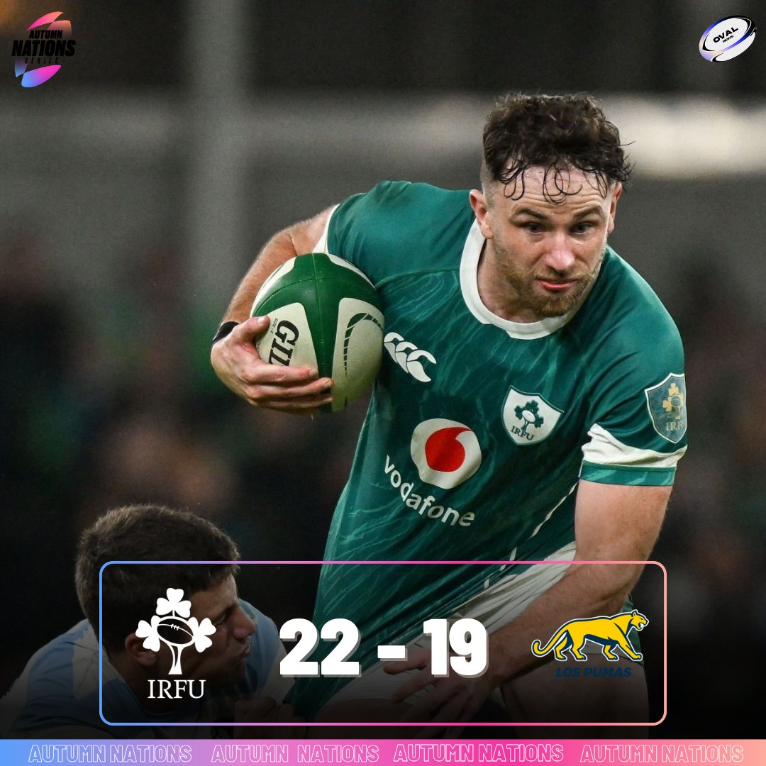 oval_news's tweet photo. Victoire in extremis de l'Irlande face à une Argentine qui a tout tenté !
#RUGBY #TOP14 #IREvsARG https://t.co/nEMfCgSd45
