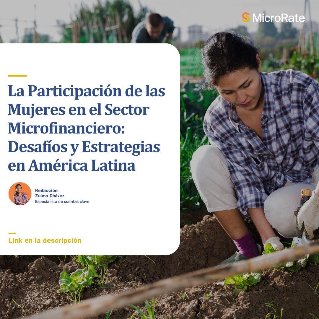 MicroRate_'s tweet photo. 📄Los invitamos a leer el nuevo articulo de MicroRate titulado: "La Participación de las Mujeres en el Sector Microfinanciero: Desafíos y Estrategias en América Latina", redactado por nuestra colaboradora Zulma Chávez.

📌Léalo aquí: https://t.co/mjgwRhdtpb

#finanzasinclusivas https://t.co/Y13OtnAhmz