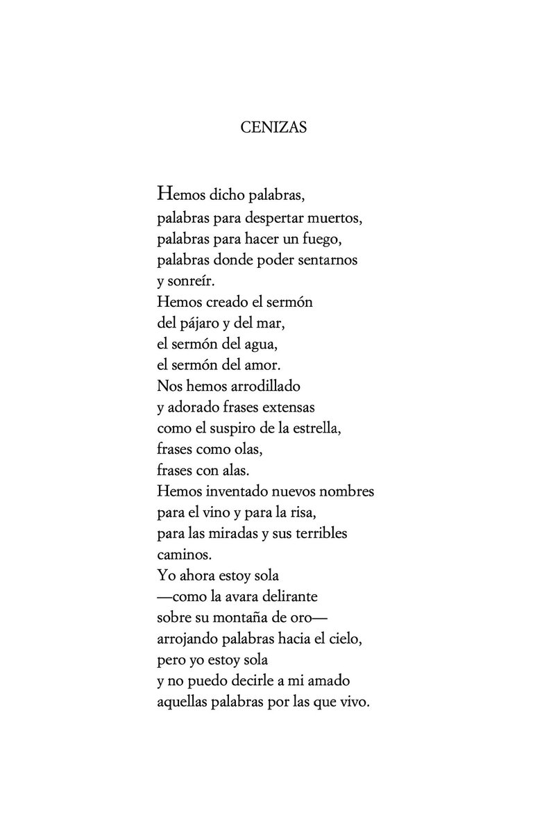 Alejandra Pizarnik, se me acaban los apelativos para definirte.
«No puedo decirle a mi amado / aquellas palabras por las que vivo».