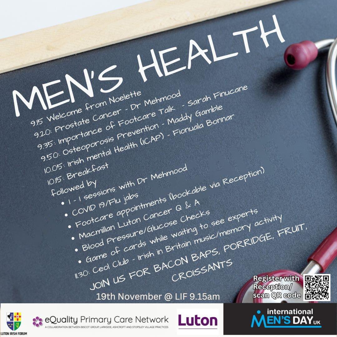 boxinsaveslives's tweet image. Tuesday morning! Help us mark International Men’s Day at Luton Irish Forum 💚

Food, fun and local organisations coming together to support the town’s men !

Ah go on go on go on go go on go on…….