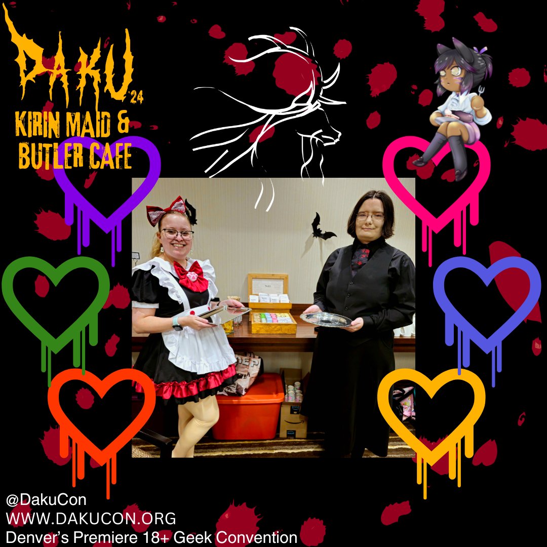 Kirin Maid &amp; Butler Cafe Sessions are running all weekend! Get passes at Registration. 
Friday 3-4p, 430-530p
Saturday 12-1p, 2-3p, 5-6p
Sunday 10a-12p Bridgerton Brunch