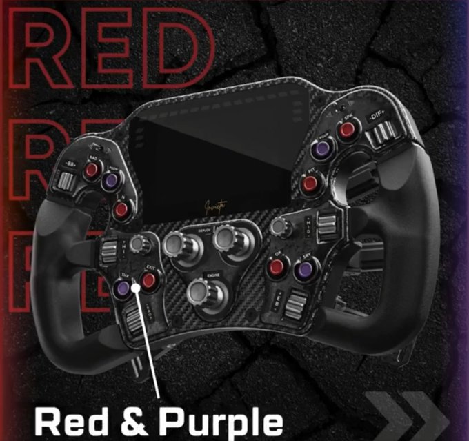 ellgarf's tweet photo. @AsetekSimSports Red and purple for me 👍👍 https://t.co/whM2aypqpC