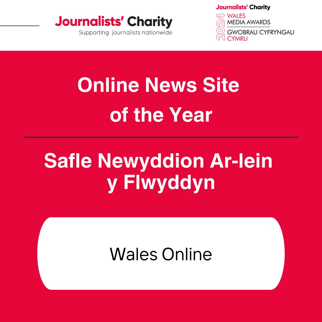 WalesMediaAwards (@w_m_a) on Twitter photo The Online News Site of the Year /
Safle Newyddion Ar-lein y Flwyddyn goes to <a href="/WalesOnline/">WalesOnline 🏴</a>
Diolch am waith anhygoel✨
#WMA2024
#WalesMediaAwards #GwobrauCyfryngauCymru The Online News Site of the Year /
Safle Newyddion Ar-lein y Flwyddyn goes to <a href="/WalesOnline/">WalesOnline 🏴</a>
Diolch am waith anhygoel✨
#WMA2024
#WalesMediaAwards #GwobrauCyfryngauCymru